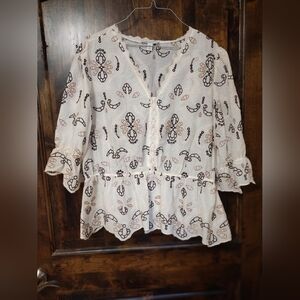 Women’s Embroidered Peplum Top